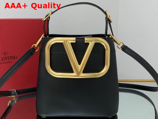 Valentino Garavani Supervee Calfskin Handbag in Black Replica