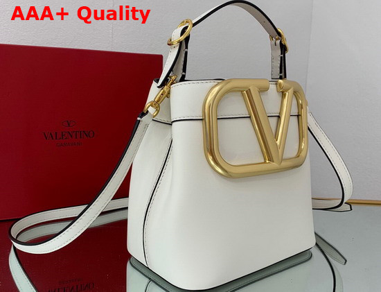 Valentino Garavani Supervee Calfskin Handbag in Optic White Replica