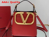 Valentino Garavani Supervee Calfskin Handbag in Red Replica