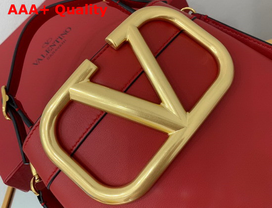 Valentino Garavani Supervee Calfskin Handbag in Red Replica