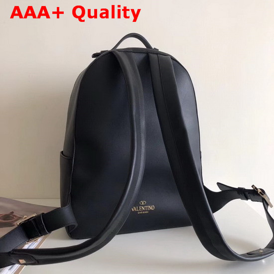 Valentino Garavani VLTN Backpack in Black Calfskin Replica