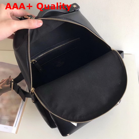 Valentino Garavani VLTN Backpack in Black Calfskin Replica