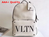 Valentino Garavani VLTN Backpack in White Calfskin Replica