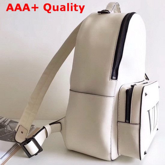 Valentino Garavani VLTN Backpack in White Calfskin Replica