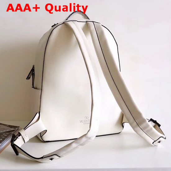 Valentino Garavani VLTN Backpack in White Calfskin Replica