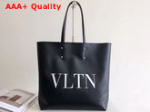 Valentino Garavani VLTN Shopper Bag in Black Calfskin Replica