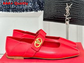 Valentino Garavani VLogo Locker Mary Jane Naplack Rosso Valentino Replica