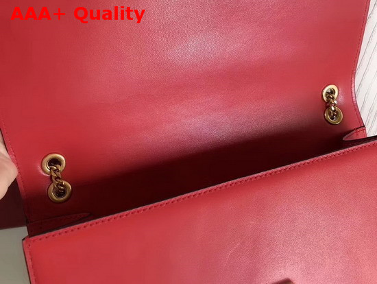 Valentino Garavani Vlock Brushed Calfskin Shoulder Bag in Red Replica