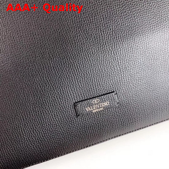 Valentino Garavani Vsling Grainy Calfskin Hobo Bag in Black Replica