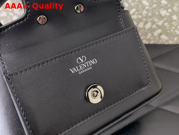 Valentino Mini Loco Calfskin Handbag with Jewel Logo Black Replica