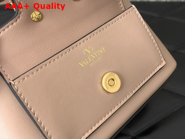 Valentino Mini Loco Calfskin Handbag with Jewel Logo Nude Replica