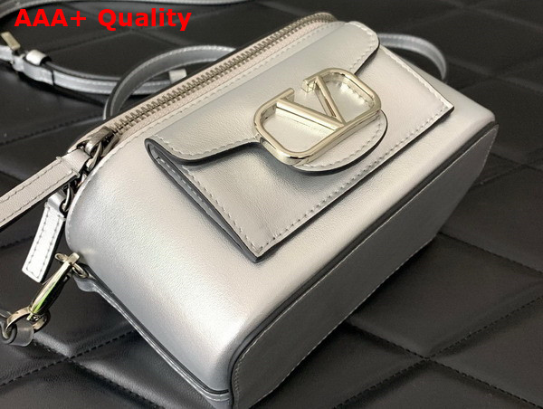 Valentino Mini Loco Calfskin Handbag with Jewel Logo Silver Replica