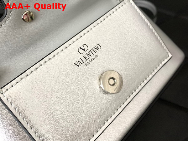 Valentino Mini Loco Calfskin Handbag with Jewel Logo Silver Replica