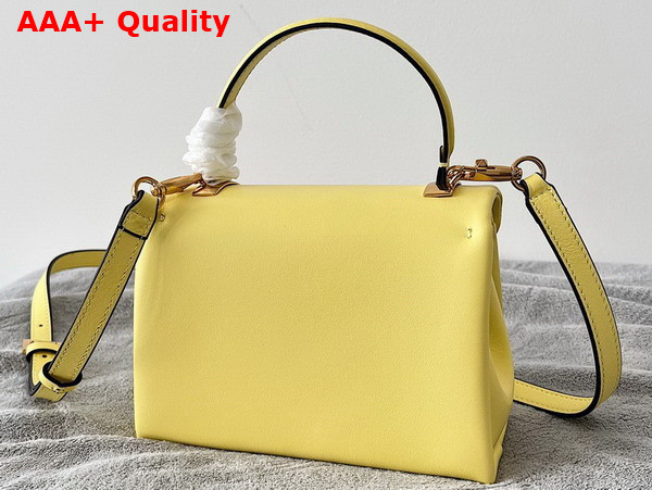 Valentino Mini One Stud Handbag in Yellow Nappa Leather Replica