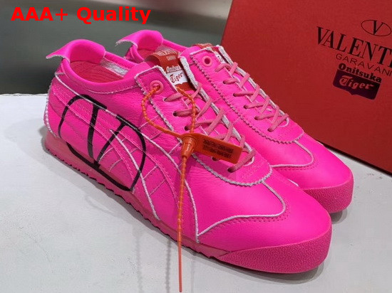 Valentino Onitsuka Tiger Collaboration Sneaker Neon Pink Camouflage Replica