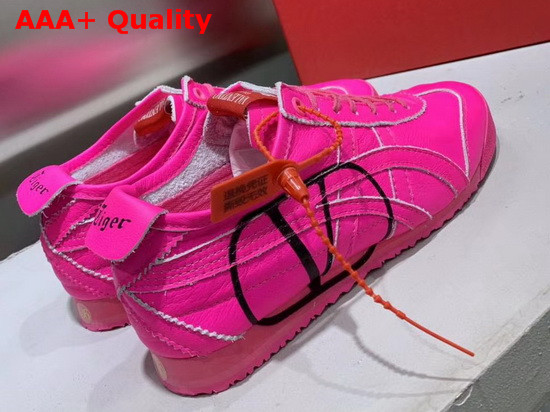 Valentino Onitsuka Tiger Collaboration Sneaker Neon Pink Camouflage Replica