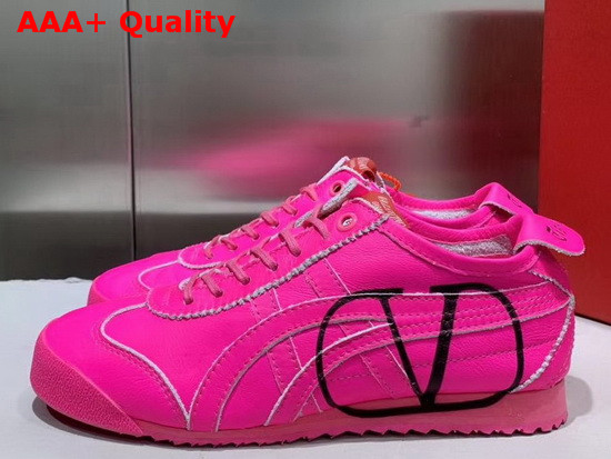 Valentino Onitsuka Tiger Collaboration Sneaker Neon Pink Camouflage Replica