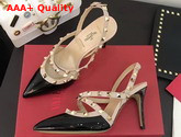 Valentino Patent Rockstud Caged Pump in Black Replica