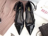 Valentino Patent Leather Ballerina Flats in Black For Sale