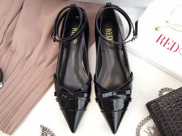 Valentino Patent Leather Ballerina Flats in Black For Sale