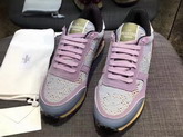 Valentino Rockrunner Lace Sneaker in Light Purple For Sale