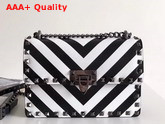 Valentino Rockstud Bag in Black and White Printed Calfskin Leather Replica