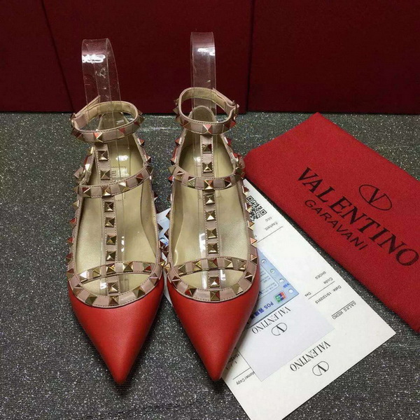 Valentino Rockstud Ballerina in Calfskin Leather for Sale