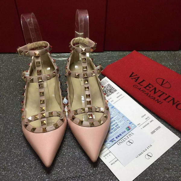 Valentino Rockstud Ballerina in Calfskin Leather for Sale