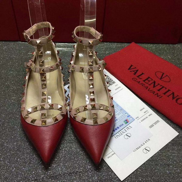 Valentino Rockstud Ballerina in Calfskin Leather for Sale