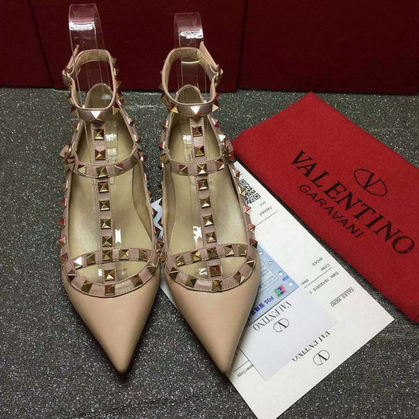 Valentino Rockstud Ballerina in Calfskin Leather for Sale