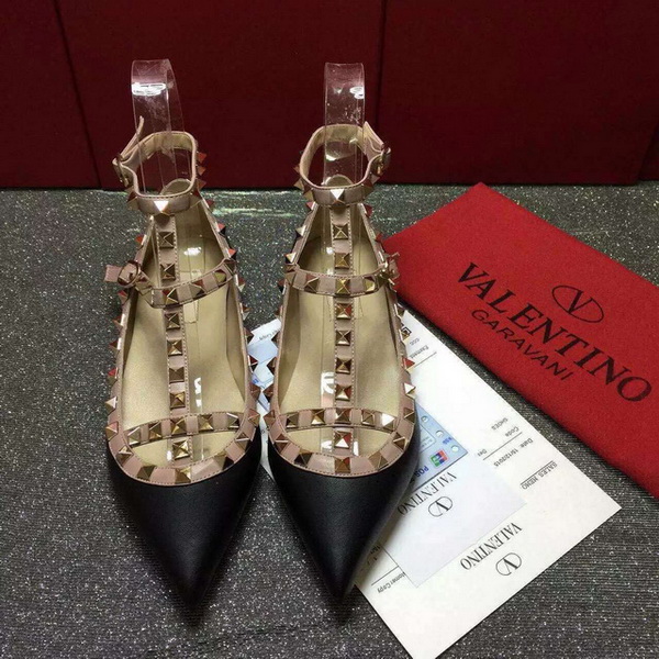 Valentino Rockstud Ballerina in Calfskin Leather for Sale