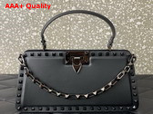 Valentino Rockstud Calfskin Handbag in Black Replica