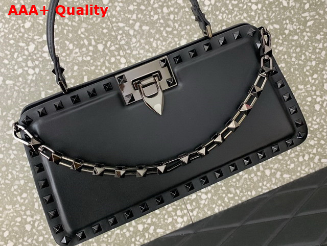 Valentino Rockstud Calfskin Handbag in Black Replica