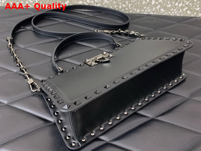 Valentino Rockstud Calfskin Handbag in Black Replica