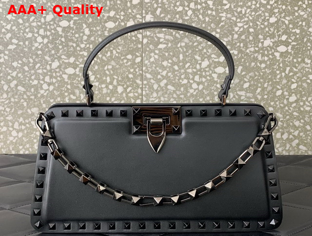 Valentino Rockstud Calfskin Handbag in Black Replica