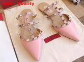 Valentino Rockstud Calfskin Mule in Pink Replica