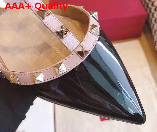 Valentino Rockstud Mule in Black Patent Leather Replica