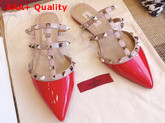 Valentino Rockstud Mule in Red Patent Leather Replica