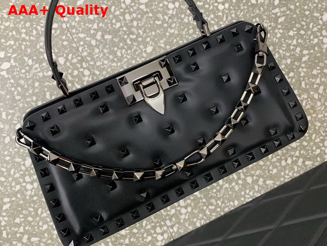 Valentino Rockstud Padded Nappa Handbag in Black Replica