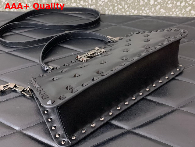 Valentino Rockstud Padded Nappa Handbag in Black Replica