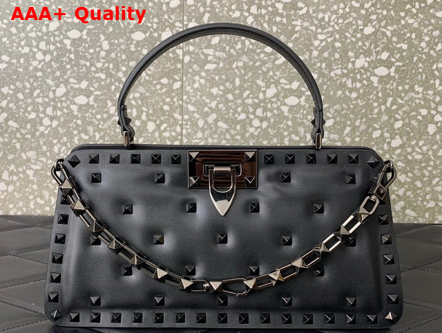 Valentino Rockstud Padded Nappa Handbag in Black Replica