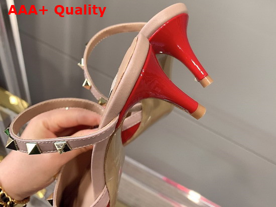 Valentino Rockstud Patent Leather Mule 50mm Red Replica