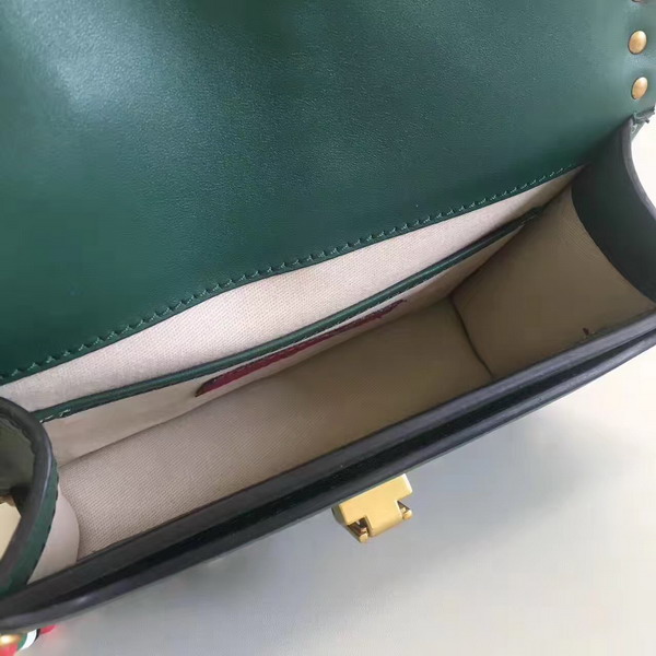 Valentino Rockstud Rolling Single Handle Bag in Green Cowhide Leather For Sale