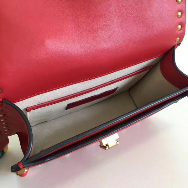 Valentino Rockstud Rolling Single Handle Bag in Red Cowhide Leather For Sale