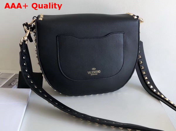 Valentino Rockstud Shoulder Bag in Black Calfskin with Gold Hardware Replica