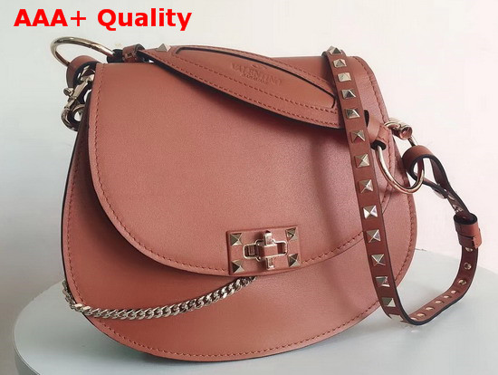 Valentino Rockstud Shoulder Bag in Brown Calfskin Replica