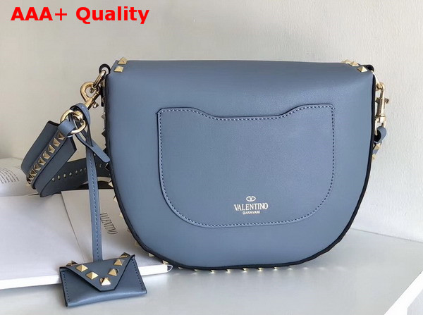 Valentino Rockstud Shoulder Bag in Light Blue Calfskin Replica