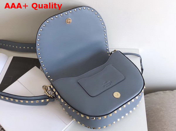 Valentino Rockstud Shoulder Bag in Light Blue Calfskin Replica