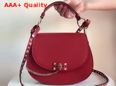 Valentino Rockstud Shoulder Bag in Red Smooth Calfskin Replica