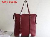 Valentino Rockstud Tote Red Calfskin Replica